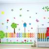 073 Wandtattoo bunter Garten Vögel Schmetterlinge Kinderzimmer Wanddeko Aufkleber Sticker in 6 Größen *nikima* Wandbild Bild 3