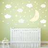 137 Wandtattoo Mond mit Wolken und Sternen weiß pastellgelb - in 6 vers. Größen - süße Baby Kinderzimmer Wanddeko Aufkleber Sticker Bild 5
