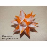 Origami Bastelset Bascetta 10 Sterne transparent/orange 5,0 cm x 5,0 cm Bild 1