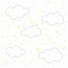 140 Wandtattoo Wolken, Sterne und Punkte Set gelb weiß - 87 Stück - in 6 vers. Größen - süße Baby Kinderzimmer Wanddeko Aufkleber Sticker Bild 2