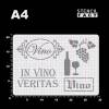 Schablone In Vino Veritas Weinrebe 5 Motive - BS30 Bild 2