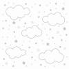 143 Wandtattoo Wolken, Sterne und Punkte Set grau weiß - 87 Stück - in 6 vers. Größen - süße Baby Kinderzimmer Wanddeko Aufkleber Sticker Bild 2