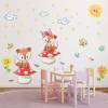 001 Wandtattoo Füchse auf Pilz Kinderzimmer Sticker Aufkleber in 6 vers. Größen *nikima* Babyzimmer Wanddeko Bild Bild 2
