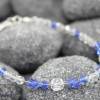 außergewöhnliches Armband, safirblau & klar / transparent, elegant - auch als Brautschmuck geeignet Bild 2
