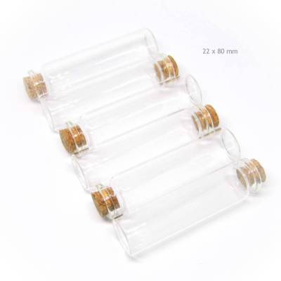 6 Glasflaschen mit Korken