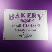 Schablone Bakery Bread Pies Cakes Shabby - BS63 Bild 1