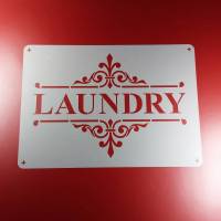 Schablone Laundry Schriftzug Ornament - BS64 Bild 1
