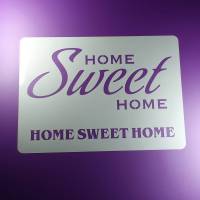Schablone Home Sweet Home 2 Schriftzüge - BO72 Bild 1