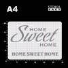 Schablone Home Sweet Home 2 Schriftzüge - BO72 Bild 2