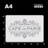 Schablone Cafe de Paris Ornament Schriftzug - BO62 Bild 3