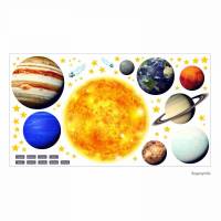 164 Wandtattoo Sonnensystem Planeten - in 6 Größen - Kinderzimmer Wanddeko Wandbild Bild 1