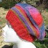 Baskenmütze Damenmütze gestrickt schöner Farbverlauf Rot Pink Blau Grün Lila  ➜ Bild 6