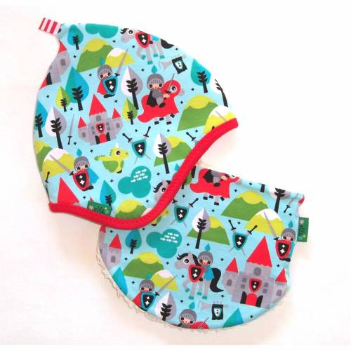 Kuscheliges Set aus Mütze und Halssocke RITTER - KU 50/52 - Einzelstück!