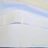 vintage weiße Einschlagdecke für Steppdecke, ca. 60erJahre, b 144 cm x 182 cm Bild 1