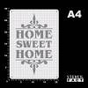 Schablone Home Sweet Home Schriftzug - BO73 Bild 3