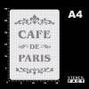 Schablone Cafe de Paris Schrift Ornament - BO60 Bild 3