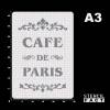 Schablone Cafe de Paris Schrift Ornament - BO60 Bild 4