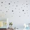 129 Wandtattoo Sterne-Set schwarz grau 60 Stück Sternenhimmel - Bezaubernde Kinderzimmer Sticker und Aufkleber für Möbel- und Wanddeko Bild 3