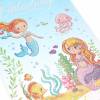 5 Einladungskarten Meerjungfrauen Wasser mit GLITZER inkl. 5 transparenten Briefumschlägen Kindergeburtstag Mädchen Einladung Bild 8