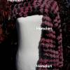 Voluminöser kuscheliger Schal * Wolle gestrickt * Einzelstück * rosa-schwarz Bild 5