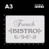 Schablone French Bistro Schriftzug Küche - BO88 Bild 4