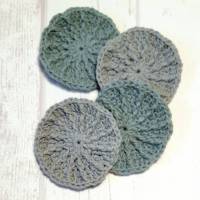 Abschminkpads - 4 Stück - einfarbig - grün - grau - nachhaltig Bild 1