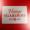 Schablone Vintage Garden Schrift Garten - BO89 Bild 1