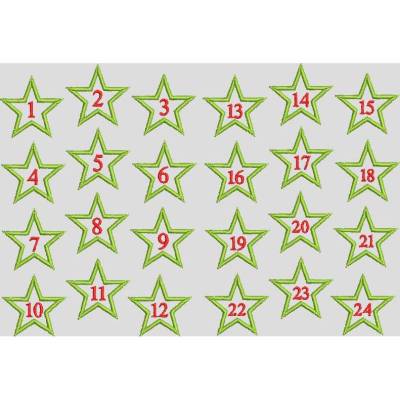 Stickdatei Weihnachten Adventskalender Maschinenstickerei 580