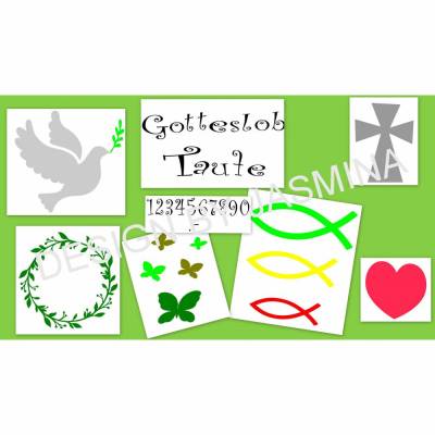 Plotterdatei Gotteslob "  Fische Kirsche Taufe  / SVG