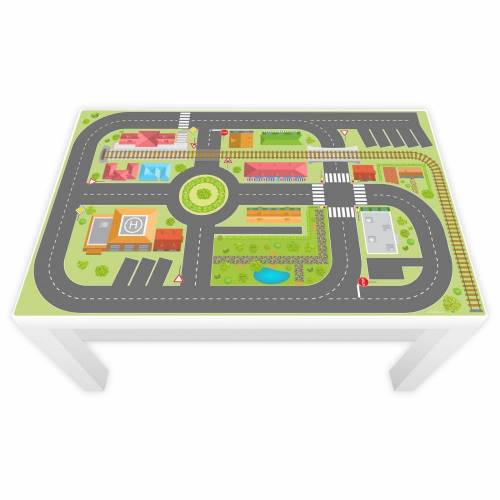 Spielfolie für LACK Tisch groß Stadtleben