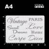 Schablone Vintage Sweet Dreams Home Paris - BS33 Bild 2