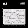 Schablone Vintage Sweet Dreams Home Paris - BS33 Bild 3
