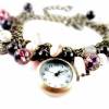 Armbanduhr, Damenuhr, Bettelarmband, Armband, opulent, auffallend, bronzefarben, Vintage-Stil,UB3 Bild 2