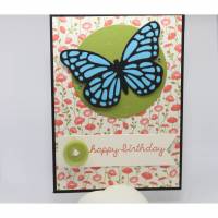 Verspielte Geburtstagskarte "Schmetterling" Bild 1