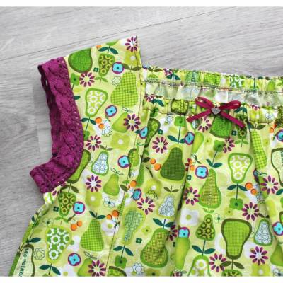 Sommertop - 128/134 Hängerchen grün-lila -Birne beere- von olilu