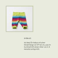 Baby Schlupfhose Regenbogen, Pumphose für Babys, Kinderhose mit Reißverschlussmuster, Babygeschenk Baumwolle, Jersey Pum Bild 5