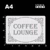 Schablone Coffee Lounge Schriftzug Rahmen - BS35 Bild 2