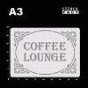 Schablone Coffee Lounge Schriftzug Rahmen - BS35 Bild 3