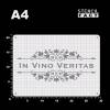 Schablone In Vino Veritas Schriftzug Wein - BO93 Bild 3