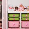 Möbelaufkleber Ordnungssticker für Spielzeug WEISS/ PINK Kinderzimmer Aufbewahrung Spielsachen Bild 2