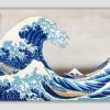 Leinwand Japanische Kunst - The great Wave - gewaltiges Meer - Wandbild -  Bilder für Wohnzimmer Schlafzimmer -  Asien Holzschnitt, abstrakt Bild 3