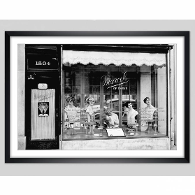 Beauty Shop New York um 1905 KUNSTDRUCK Poster  schwarz-weiss Fotografie - Galeriequalität - Frisör - Kosmetik