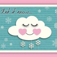 Postkarte Let it snow… /// ABVERKAUF Bild 1