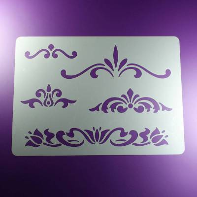 Schablone Flower Ornament Typografie - BO97