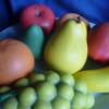 Obst aus Keramik.Apfel,Birne,Banane,Avokado,Weintrauben und Orange Unikat,Keramik,Handarbeit, Bild 2