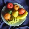 Obst aus Keramik.Apfel,Birne,Banane,Avokado,Weintrauben und Orange Unikat,Keramik,Handarbeit, Bild 4