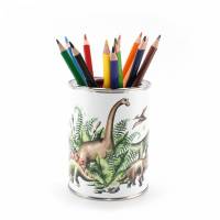 Stiftebecher Dinosaurier inkl. 12 Dreikant Buntstiften| Kinder Stifteköcher Stiftehalter Schreibtisch Organizer Junge Bild 1