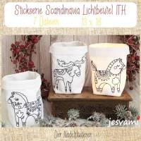 Digitale Stickserie Scandinavia Lichtbeutel ITH 13x18 cm (5x7") Stickrahmen Bild 1