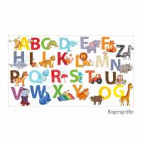 084 Wandtattoo Alphabet Tiere ABC Kinderzimmer Sticker Aufkleber *nikima* in 6 vers. Größen Bild 1