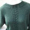 Damenpullover mit separatem Rollkragen  gestrickt in Tannengrün  aus 100% Alpaka  weich und kuschelig  Größe S M Bild 5